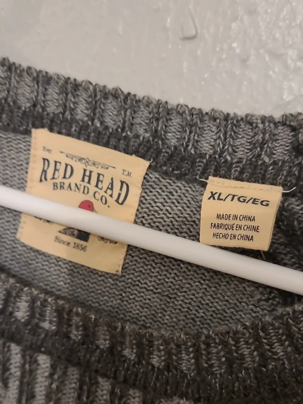RedHead Men's Crewneck Sweater in Charcoal Gray